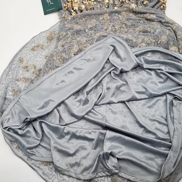 Mac Duggal Long Sleeve Sequin Embellished Gown - Picture 7 of 11